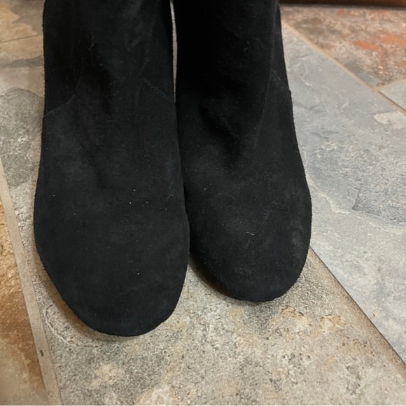 🎄Gorgeous Nine West Black Suede Fringe Knee High Pull On Boots! - Picture 3 of 9